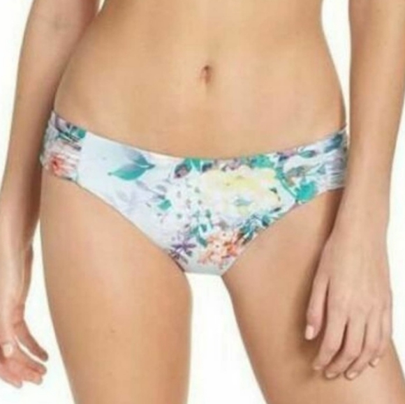 Becca Femme Flora Hipster Shirred Bikini Bottom - Picture 7 of 7